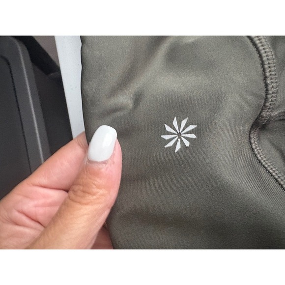 Athleta Olive Green Leggings Womens Size S High Rise Workout Athletic - Picture 6 of 9